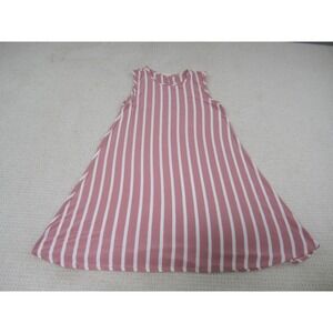Pinc Dress Womens Teens XL Pink White Striped Fit and Flare Casual‎
